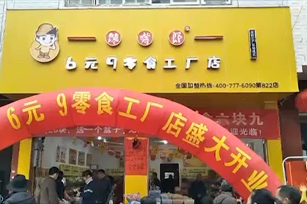 馋嘴郎第822店：广东河源东源县仙塘镇6块9零食加盟店